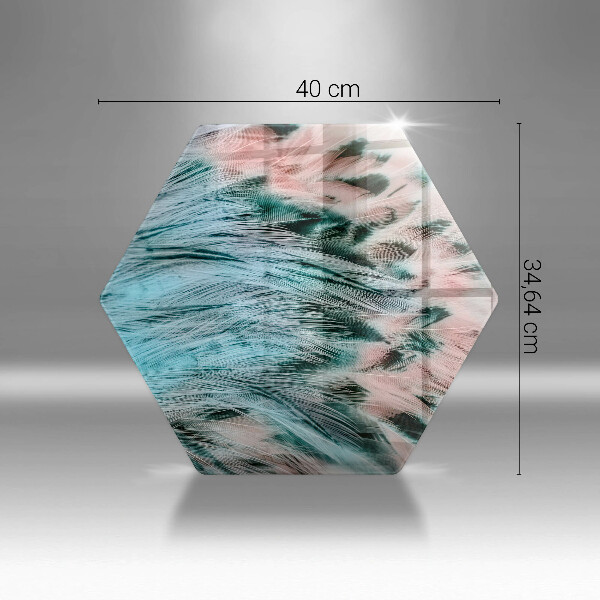 Glas Herdabdeckplatte Boho-Vogelfedern