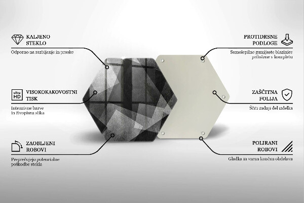 Glas Herdabdeckplatte Geometrische Abstraktion