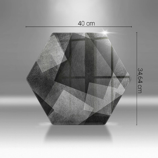 Glas Herdabdeckplatte Geometrische Abstraktion