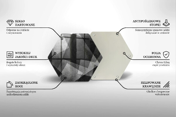 Glas Herdabdeckplatte Geometrische Abstraktion