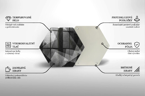 Glas Herdabdeckplatte Geometrische Abstraktion