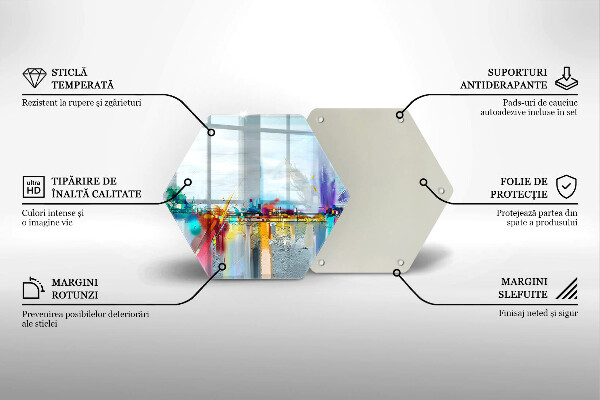 Glas Herdabdeckplatte Gemalte Abstraktion