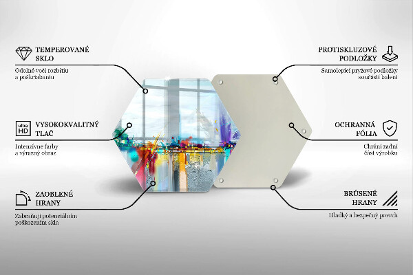 Glas Herdabdeckplatte Gemalte Abstraktion