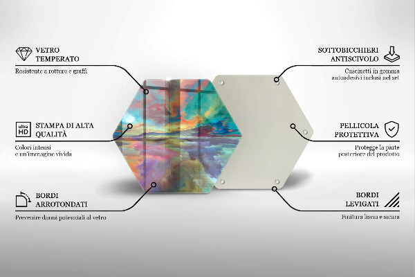 Glas Herdabdeckplatte Bunter Himmel