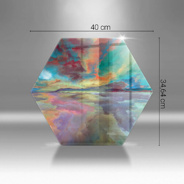 Glas Herdabdeckplatte Bunter Himmel