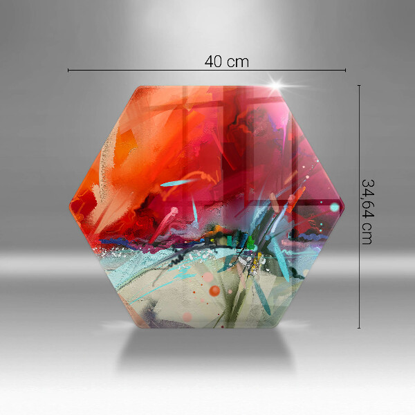 Glas Herdabdeckplatte Gemalte Abstraktion