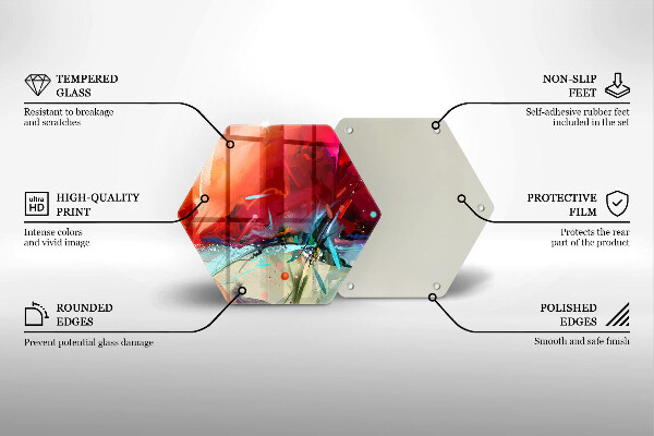 Glas Herdabdeckplatte Gemalte Abstraktion
