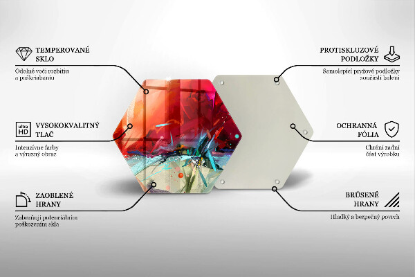 Glas Herdabdeckplatte Gemalte Abstraktion