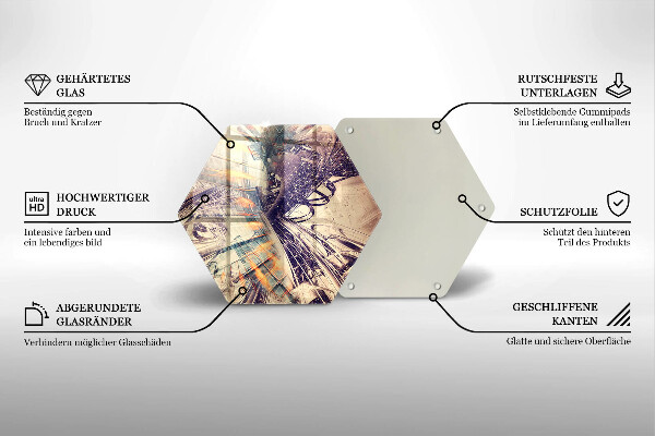 Glas Herdabdeckplatte Moderne Komposition