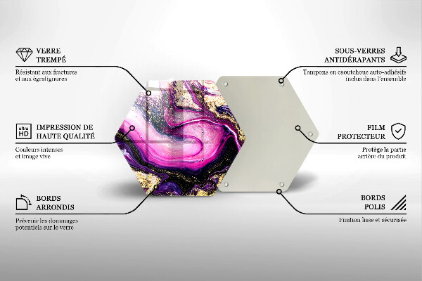 Glas Herdabdeckplatte Abstraktes Design Gold