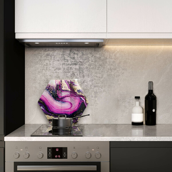 Glas Herdabdeckplatte Abstraktes Design Gold