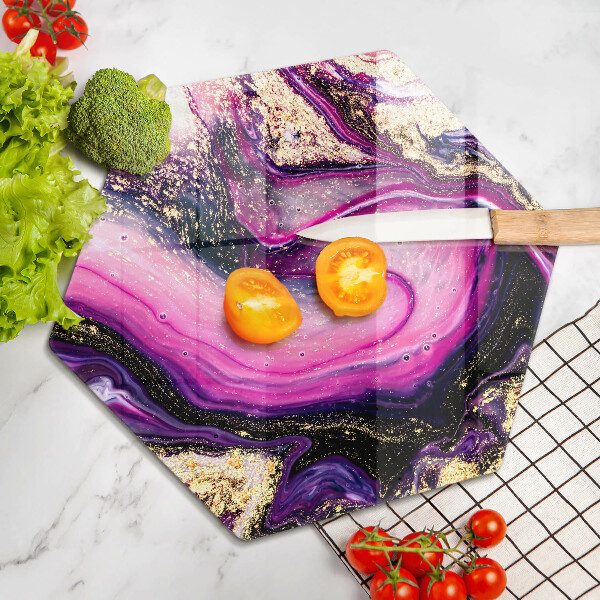 Glas Herdabdeckplatte Abstraktes Design Gold