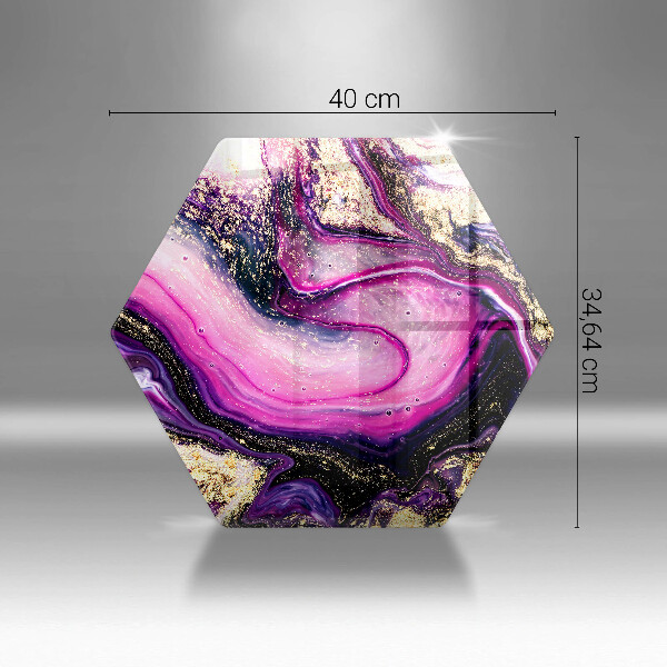 Glas Herdabdeckplatte Abstraktes Design Gold