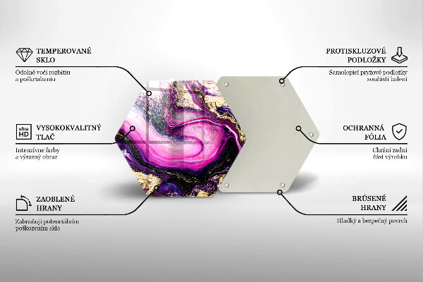 Glas Herdabdeckplatte Abstraktes Design Gold