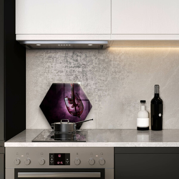 Glas Herdabdeckplatte Ein Glas Wein