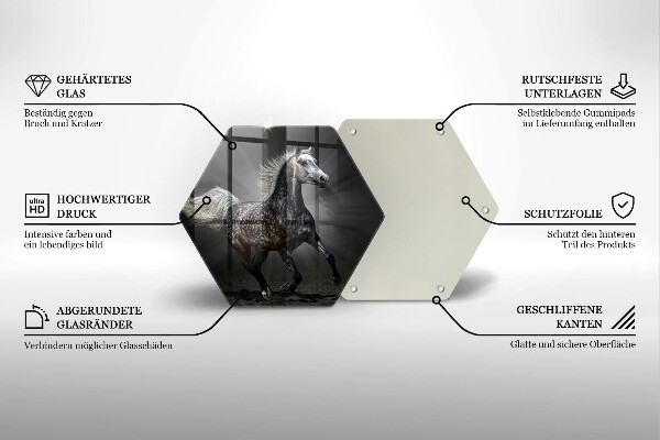 Glas Herdabdeckplatte Pferd galoppiert