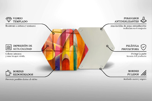 Glas Herdabdeckplatte Bunte Abstraktion