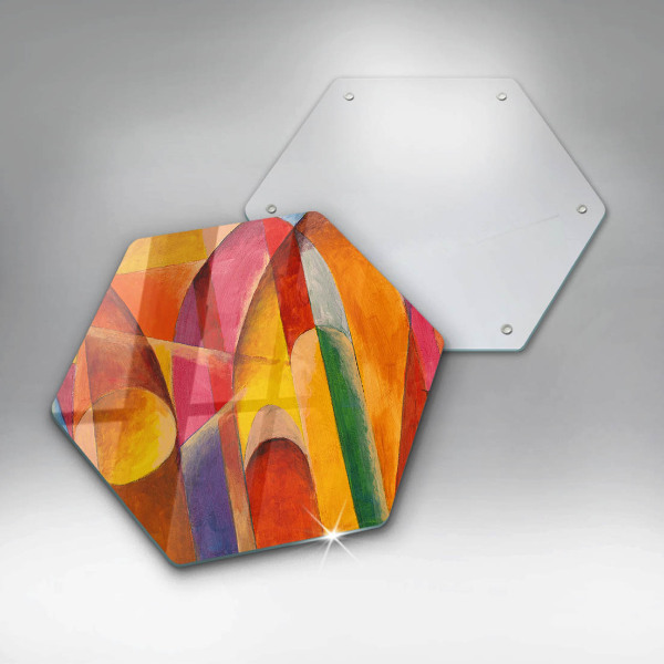 Glas Herdabdeckplatte Bunte Abstraktion