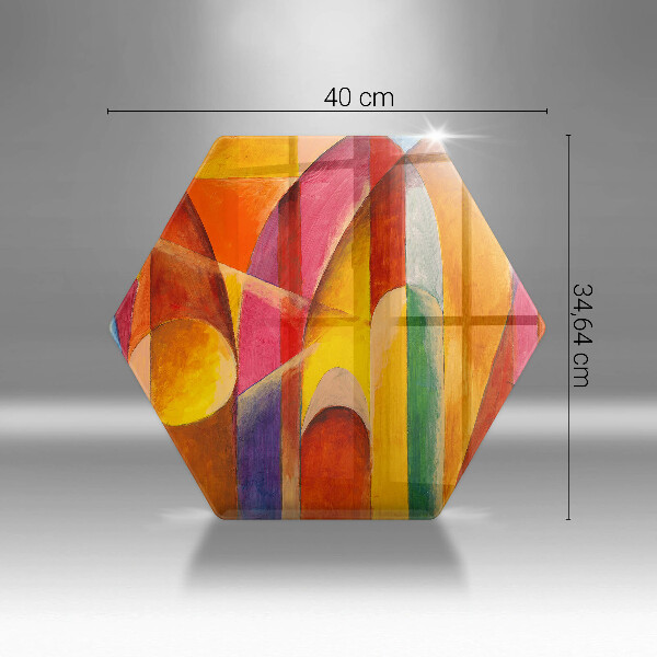 Glas Herdabdeckplatte Bunte Abstraktion