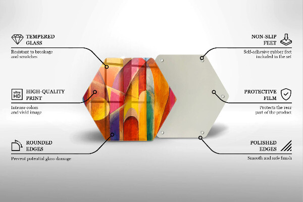 Glas Herdabdeckplatte Bunte Abstraktion