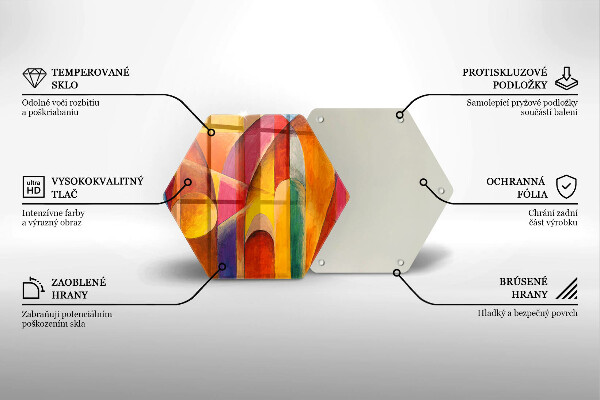 Glas Herdabdeckplatte Bunte Abstraktion