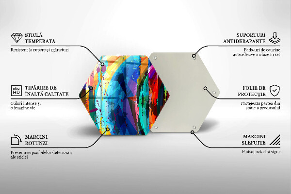 Glas Ceranfeldabdeckung Bunte Farbflecken