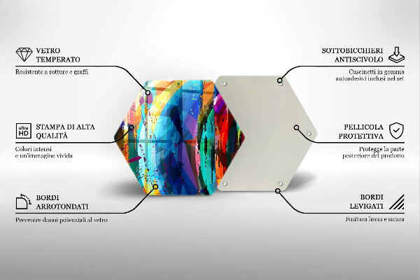 Glas Ceranfeldabdeckung Bunte Farbflecken