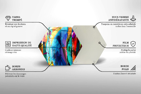 Glas Ceranfeldabdeckung Bunte Farbflecken