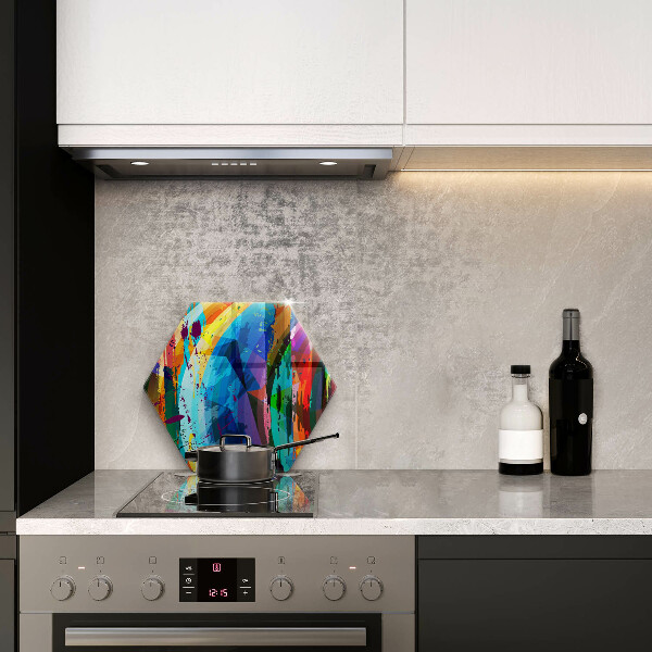 Glas Ceranfeldabdeckung Bunte Farbflecken