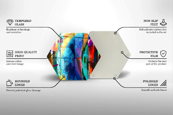 Glas Ceranfeldabdeckung Bunte Farbflecken