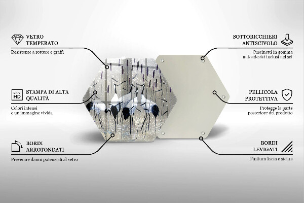 Glas Ceranfeldabdeckung Japanische Kraniche