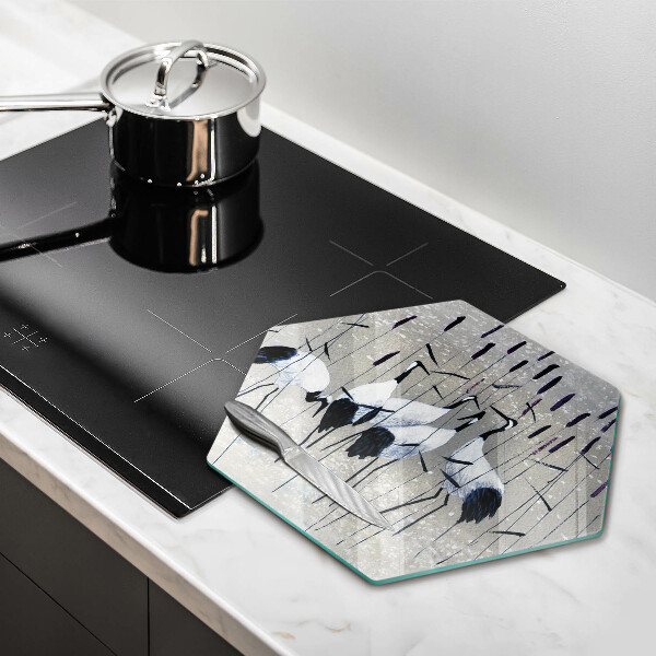 Glas Ceranfeldabdeckung Japanische Kraniche