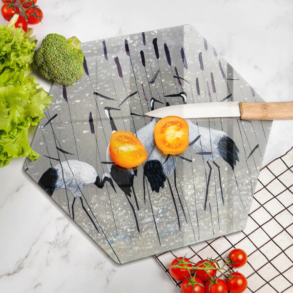 Glas Ceranfeldabdeckung Japanische Kraniche