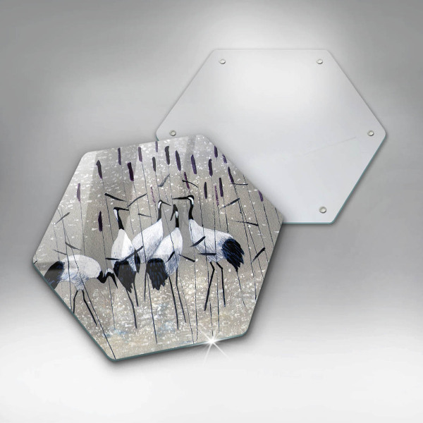 Glas Ceranfeldabdeckung Japanische Kraniche