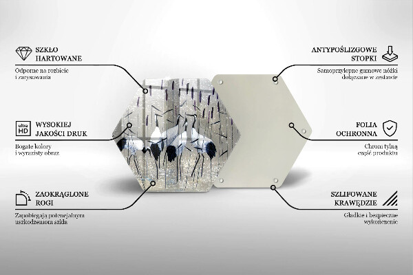 Glas Ceranfeldabdeckung Japanische Kraniche