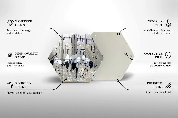 Glas Ceranfeldabdeckung Japanische Kraniche
