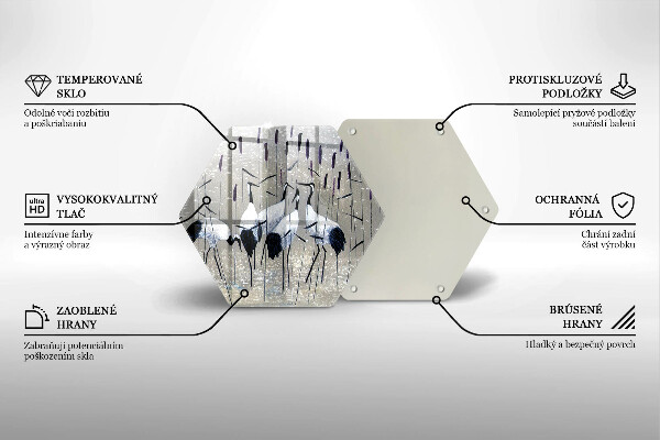 Glas Ceranfeldabdeckung Japanische Kraniche