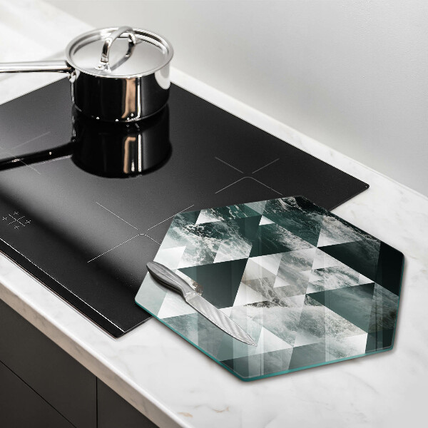 Glas Ceranfeldabdeckung Dreiecke und Wasser