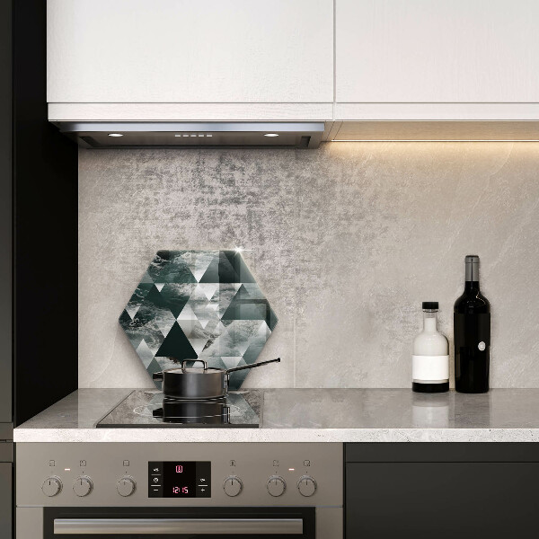 Glas Ceranfeldabdeckung Dreiecke und Wasser