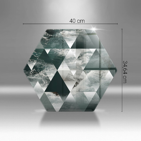 Glas Ceranfeldabdeckung Dreiecke und Wasser