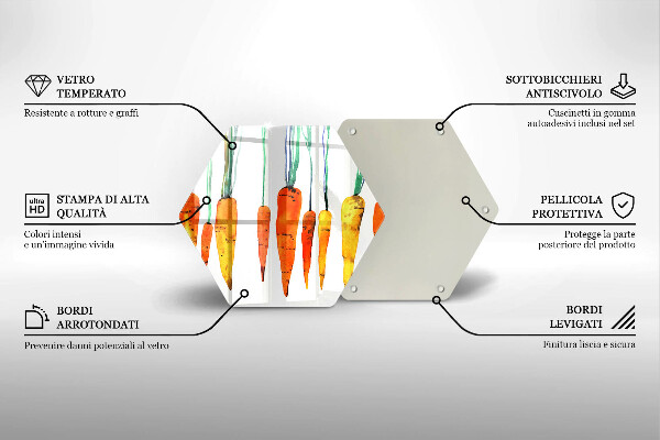 Glas Ceranfeldabdeckung Karottenillustration