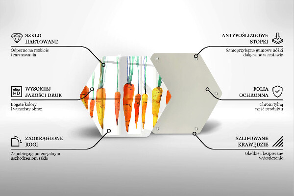 Glas Ceranfeldabdeckung Karottenillustration