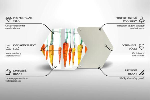 Glas Ceranfeldabdeckung Karottenillustration