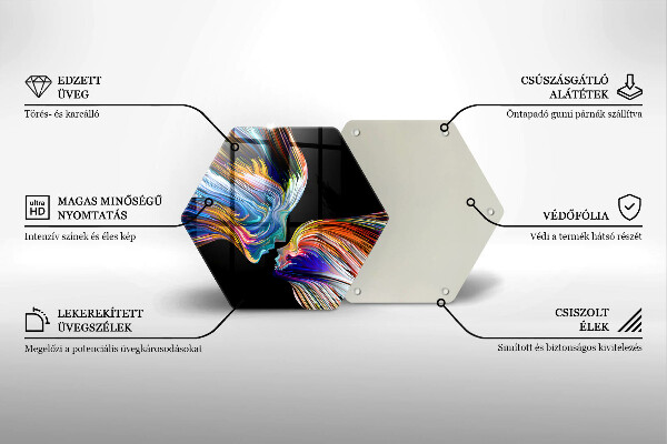 Glas Ceranfeldabdeckung Kuss-Abstraktion