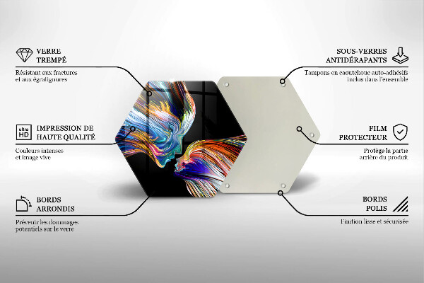 Glas Ceranfeldabdeckung Kuss-Abstraktion