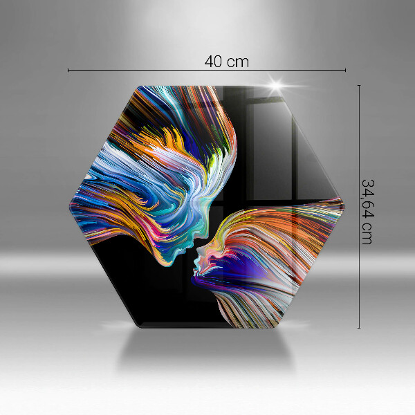 Glas Ceranfeldabdeckung Kuss-Abstraktion