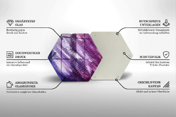 Glas Ceranfeldabdeckung Abstraktion malen