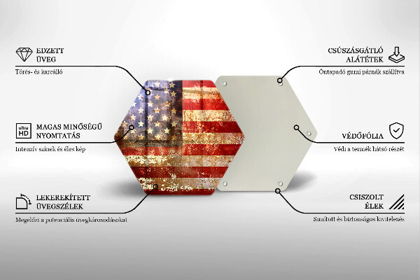 Glas Ceranfeldabdeckung USA-Amerika-Flagge