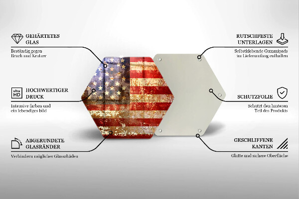 Glas Ceranfeldabdeckung USA-Amerika-Flagge