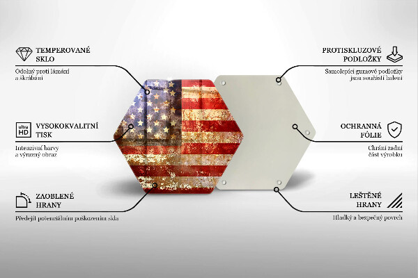 Glas Ceranfeldabdeckung USA-Amerika-Flagge